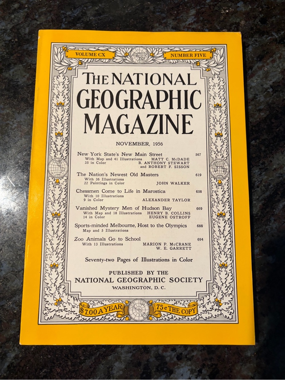 National Geographic Magazine Nov 1956 Like New  Unique Gift for those born then!